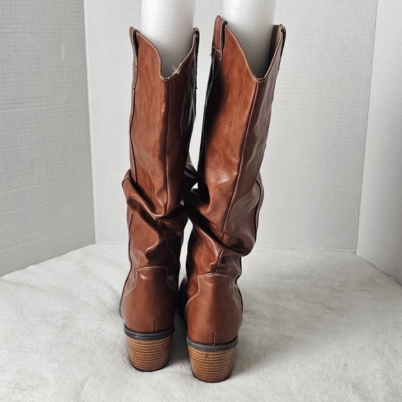 Muk Luks Original Pull-On Chestnut Saddle Up Cowgirl Boot Water Resistant Size 8 - Picture 3 of 11